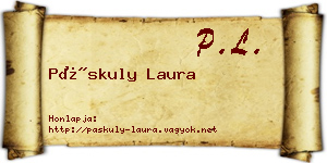 Páskuly Laura névjegykártya